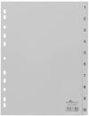 DURABLE Ordnerregister DIN A4 Vollformat 1-10 grau...