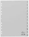 DURABLE Ordnerregister DIN A4 Vollformat 1-12 grau...