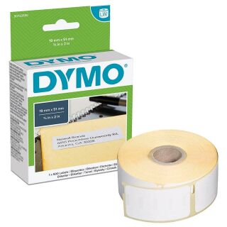 DYMO Etikettenrolle für Etikettendrucker S0722550 weiß, 51,0 x 19,0 mm, 1 x 500 Etiketten