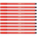 STABILO Pen 68 Filzstifte rot, 10 St.
