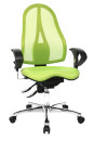 Topstar Bürostuhl Sitness® 15, ST19UG05 Stoff grün, Gestell chrom