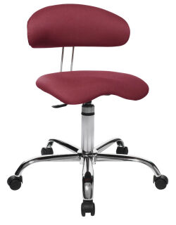 Topstar Bürostuhl Sitness® 40, ST290W51 Stoff rot, Gestell chrom