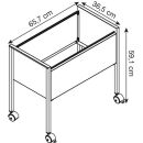 DURABLE Hängemappenwagen Längs-Registratur silber für bis zu 80 Hängemappen