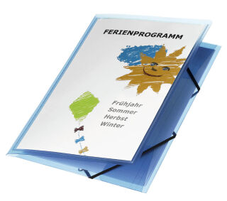 OXFORD Eckspanner Polyvision DIN A4 blau, 1 St.