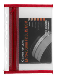 VELOFLEX Reißverschlussbeutel VELOBAG® DIN A5 transparent/rot 0,3 mm, 1 St.
