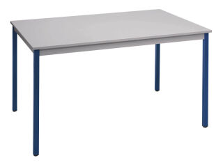 SODEMATUB Mehrzwecktisch lichtgrau, blau rechteckig, Vierkantrohr blau, 160,0 x 80,0 x 74,0 cm