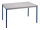 SODEMATUB Mehrzwecktisch lichtgrau, blau rechteckig, Vierkantrohr blau, 160,0 x 80,0 x 74,0 cm
