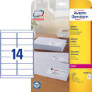 AVERY Zweckform Adressetiketten L7163-40 weiß 99,1 x 38,1 mm, 40 Blatt