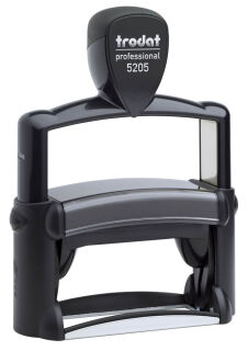 trodat Textstempel, individualisierbar 5205 selbstfärbend schwarz mit Logo, 1 St. -  Nachträglich per Gutschein personalisieren
