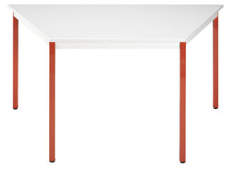 SODEMATUB Mehrzwecktisch lichtgrau, rot Trapezform, Vierkantrohr rot, 60,0/120,0 x 60,0 x 74,0 cm