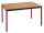 SODEMATUB Mehrzwecktisch buche, rot rechteckig, Vierkantrohr rot, 140,0 x 80,0 x 74,0 cm