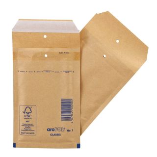 200 aroFOL® CLASSIC Luftpolstertaschen 1/A braun für DIN A7