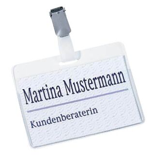 DURABLE Namensschilder mit Clip 9,0 x 6,0 cm, 5 St.