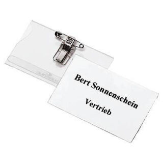 DURABLE Namensschilder mit Kombiklemme 9,0 x 5,4 cm, 5 St.