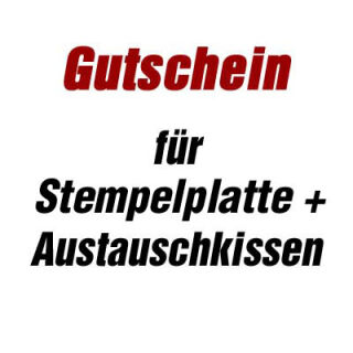 trodat Gutschein für Stempelplatte für trodat 4912 mit Logo
