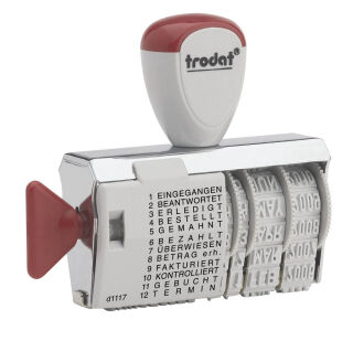 trodat Datumstempel mit Text Classic 1117 ohne Logo, 1 St.