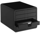 HAN Schubladenbox iBox  schwarz 1551-13D, DIN A4 mit 5...