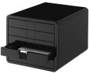 HAN Schubladenbox iBox  schwarz 1551-13D, DIN A4 mit 5...