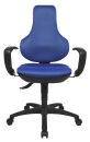 Topstar Bürostuhl Ergo Point® SY, EP02BB6 Stoff blau, Gestell schwarz