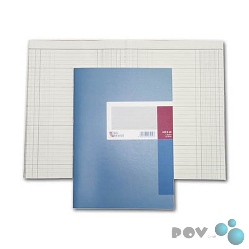 König & Ebhardt Spaltenbuch A4 Mit Kopfleiste 4 Spalten 144 Blatt Hellblau A4 Harter Einband Heft Blo 46619105