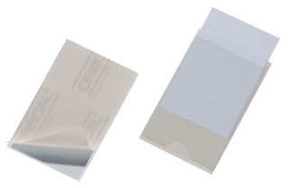 DURABLE Visitenkartentasche selbstklebend transparent, für 1 Visitenkarte, 100 St.