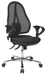 Topstar Bürostuhl Open Point SY Deluxe, OP290UG20 Stoff schwarz, Gestell chrom