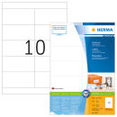 HERMA Etiketten 4629 weiß 105,0 x 50,8 mm, 200 Blatt