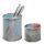 WEDO Stiftehalter-Set silber Metall, lackiert 8,0 / 6,0 x 8,0 / 6,0 x 8,5 / 4,8 cm