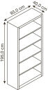 CP Aktenregal C 2000 Acurado lichtgrau 93,0 x 40,0 x 195,0 cm, 1 St.