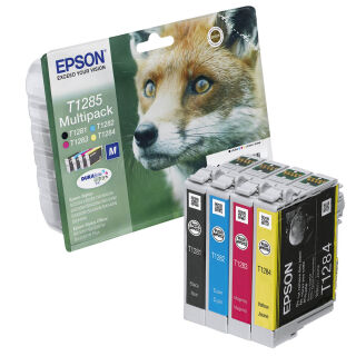 EPSON T1285M (Fuchs) schwarz, cyan, magenta, gelb Druckerpatronen, 4er-Set