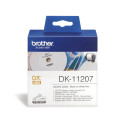 brother Endlosetikettenrolle für Etikettendrucker DK11207 weiß, Ø 58,0 mm, 1 x 100 Etiketten