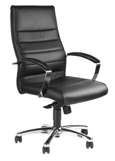 Topstar Chefsessel TD LUX 10, 8779A80 Leder schwarz, Gestell chrom