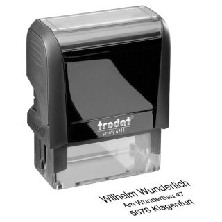 trodat Textstempel, individualisierbar printy 4911 selbstfärbend schwarz ohne Logo, 1 St. -  Nachträglich per Gutschein personalisieren
