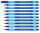 Schneider Kugelschreiber Slider Edge hellblau/dunkelblau, Schreibfarbe: blau, 10 St.