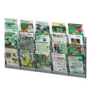 PAPERFLOW Wandprospekthalter Integral silber DIN A4 20...