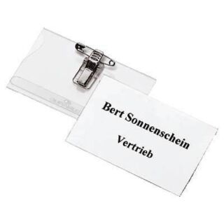 DURABLE Namensschilder mit Kombiklemme 7,5 x 4,0 cm, 50 St.