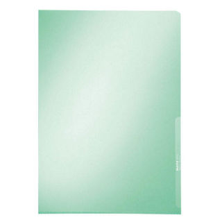 100 LEITZ Sichthüllen Premium 4100 DIN A4 grün glatt 0,15 mm