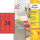 AVERY Zweckform Etiketten L6034-20 rot 63,5 x 33,9 mm, 20 Blatt