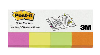 Post-it® Notes Markers Haftmarker farbsortiert 4x 50 Streifen