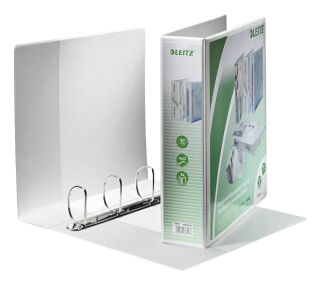 LEITZ Präsentationsringbücher 4-Ringe weiß 7,7 cm DIN A4, 4 St.