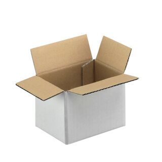 Nestler Wellpapp-Faltkartons 1-wellig weiß 16,0 x 11,0 x 11,7 cm Außenmaß, 20 St.