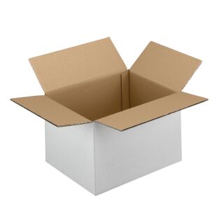 Nestler Wellpapp-Faltkartons 2-wellig weiß 22,3 x 16,3 x 15,8 cm Außenmaß, 20 St.