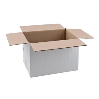 Nestler Wellpapp-Faltkartons 1-wellig weiß 27,0 x 18,0 x 18,7 cm Außenmaß, 20 St.