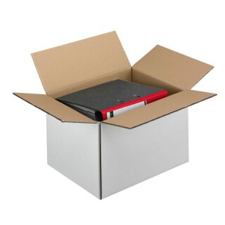 Nestler Wellpapp-Faltkartons 2-wellig weiß 44,3 x 32,3 x 27,8 cm Außenmaß, 20 St.
