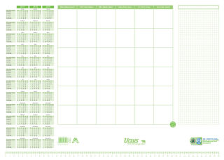 Ursus® Schreibtischunterlage weiß/grün Papier 52,5 x 37,5 cm, 30 Blatt