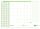 Ursus® Schreibtischunterlage weiß/grün Papier 52,5 x 37,5 cm, 30 Blatt