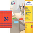 AVERY Zweckform Etiketten 3448 rot 70,0 x 37,0 mm, 100 Blatt