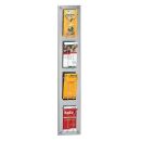 Kerkmann Wandprospekthalter alu 1/3 DIN A4 4 Fächern...