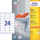 AVERY Zweckform Etiketten 3664 weiß 70,0 x 33,8 mm,...