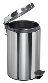 Zeller Mülleimer 12,0 l edelstahl, 1 St.
